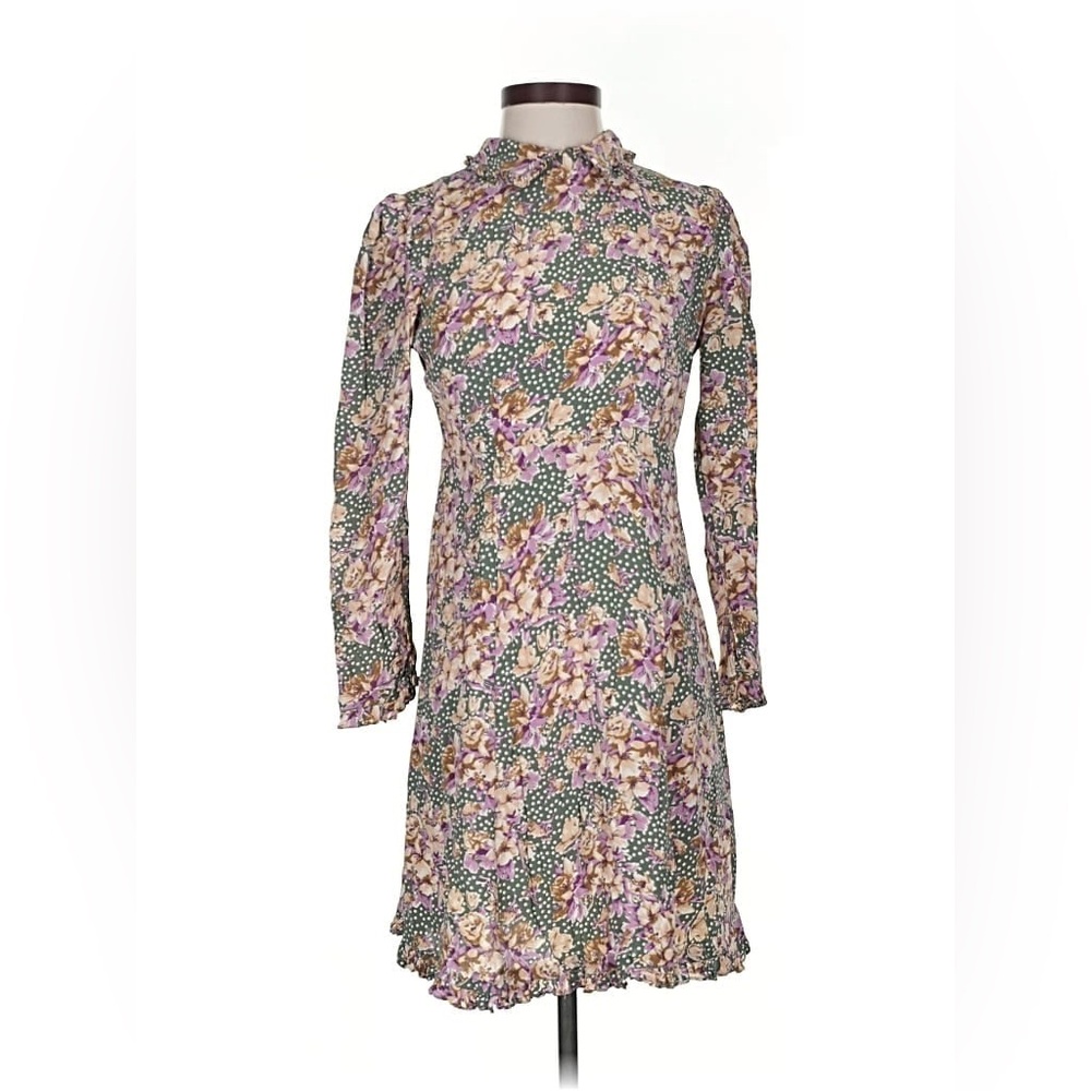By Timo Dress Floral Long Sleeve XL cottagecore pastel‎ Peter Pan collar